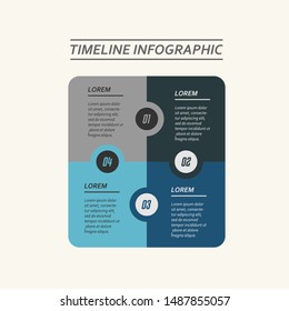 Vector infographic diagram, template for business, presentations, web design, 4 options.