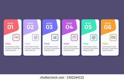 Vector infographic diagram. Template for business, presentations, web with 6 options steps