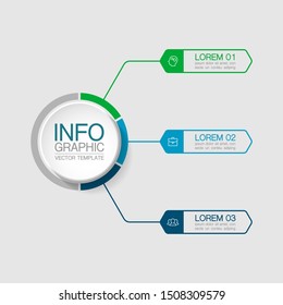 Vector infographic diagram, template for business, presentations, web design, 3 options.