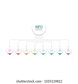 Vector infographic diagram, template for business, presentations, web design, 8 options.