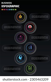 Vector infographic diagram, template for business, presentations, web design, 4 options.isolated on dark background