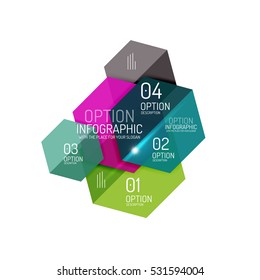 Vector infographic diagram templates for business background, numbered banners, graphic website