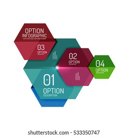 Vector infographic diagram templates for business background, numbered banners, graphic website