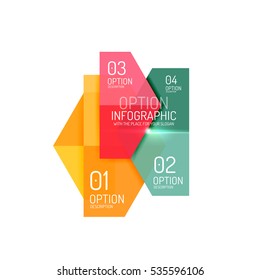 Vector infographic diagram templates for business background, numbered banners, graphic website