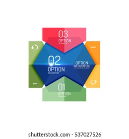 Vector infographic diagram templates for business background, numbered banners, graphic website