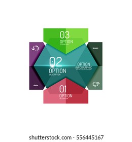Vector infographic diagram templates for business background, numbered banners, graphic website