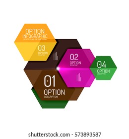 Vector infographic diagram templates for business background, numbered banners, graphic website