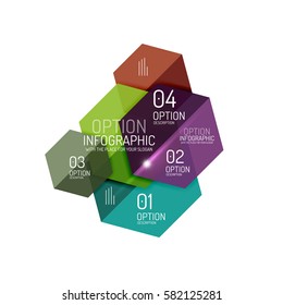 Vector infographic diagram templates for business background, numbered banners, graphic website