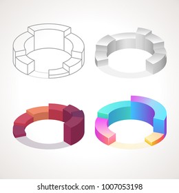 Vector Infographic Diagrams. Different types of charts for stati