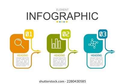 vector infographic direction arrow lines from two squares elements template block. used for process diagram, presentation, working flow, information layout, banner, chart, and graph.