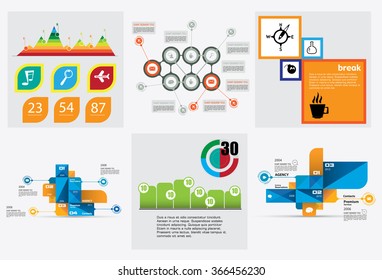 Elementos infográficos vetoriais