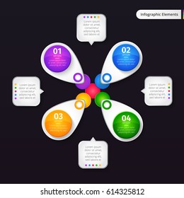 Vector infographic elements. Bright buttons. Template for presentation, brochure, infographics, business, web design. Vector illustration