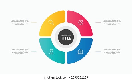 Elementos de infografía vectorial para empresas con iconos y diseño de plantillas de opciones.