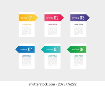 Elementos de infografía vectorial para empresas con iconos y diseño de plantillas de opciones.