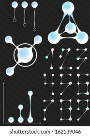Vector infographic elements (glassware, set)