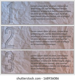 Vector infographic enumerated modern presentation banner set