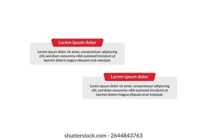 Infográfico vetorial com 2 etapas - Design plano moderno Ideal para destacar a visão empresarial, os principais serviços e as mensagens corporativas.