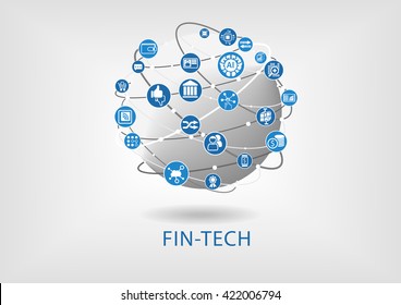 Vector infographic of fin-tech (financial technology) concept