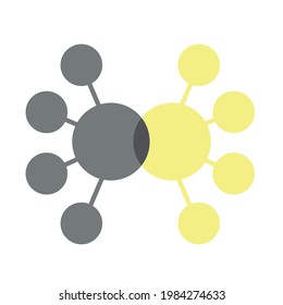 vector infographic. flat image of graphs with elements of a round shape and different colors. business model. presentation process