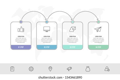 Vector infographic flat template. Rectangles for four diagrams, graph, flowchart, timeline, marketing, presentation. Business concept with 4 labels