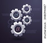 Vector of Infographic Gears : Vector Illustration