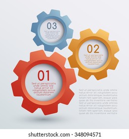 Vector Of Infographic Gears : Vector Illustration