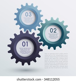 Vector of Infographic Gears : Vector Illustration