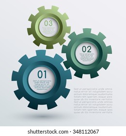 Vector of Infographic Gears : Vector Illustration