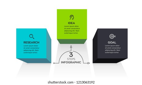 Vector Infographic label design with 3 options or steps. Infographics for business concept. Can be used for presentations banner, workflow layout, process diagram, flow chart, info graph