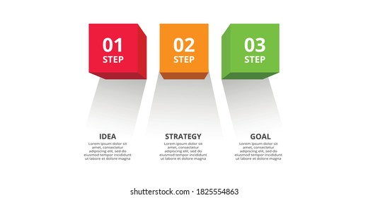 Vector infographic label design with 3 options or steps. Infographics for business concept. Template for infographic, presentation. Workflow layout, process diagram, flowchart, information graph.