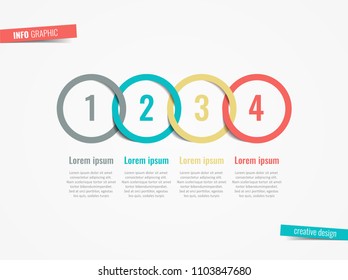 Vector Infographic label design with 4 options or steps. Infographics for business concept. Can be used for presentations banner, workflow layout, process diagram, flow chart, info graph