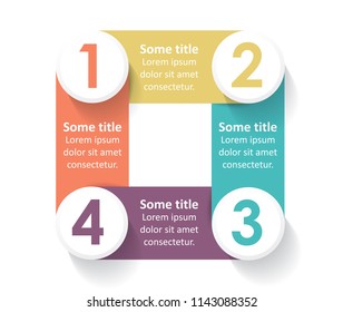 Vector Infographic label design with 4 options or steps. Infographics for business concept. Can be used for presentations banner, workflow layout, process diagram, flow chart, info graph