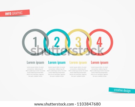 Vector Infographic label design with 4 options or steps. Infographics for business concept. Can be used for presentations banner, workflow layout, process diagram, flow chart, info graph