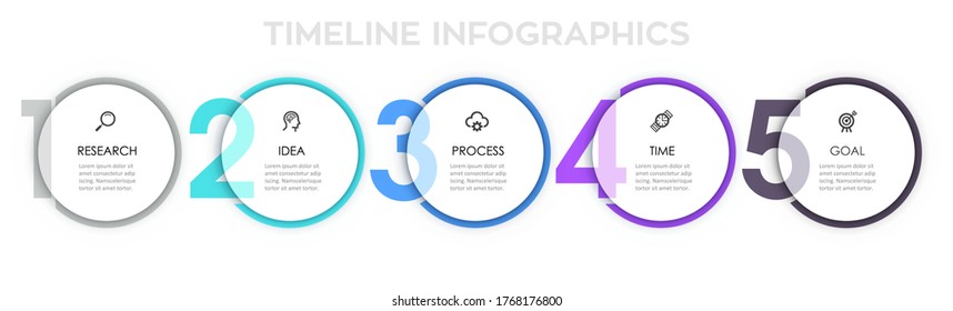 Vector Infographic label design with 5 options or steps. Infographics for business concept. Can be used for presentations banner, workflow layout, process diagram, flow chart, info graph