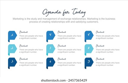 Vector Infographic label design with 9 options or steps. Infographics for business concept. Can be used for presentations banner, workflow layout, process diagram, flow chart, info graph