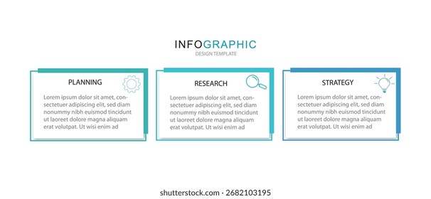 Vector infographic label design with business infographic template design and 3 options or steps. Can be used for process.