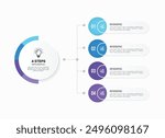 Vector infographic label design with circle infographic template design and 4-5-6 options or steps. Can be used for process diagram, presentations, workflow layout, banner, flow chart, info graph.