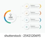 Vector infographic label design with circle infographic template design and 4-5-6 options or steps. Can be used for process diagram, presentations, workflow layout, banner, flow chart, info graph.