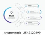 Vector infographic label design with circle infographic template design and 4-5-6 options or steps. Can be used for process diagram, presentations, workflow layout, banner, flow chart, info graph.