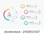 Vector infographic label design with circle infographic template design and 4-5-6 options or steps. Can be used for process diagram, presentations, workflow layout, banner, flow chart, info graph.