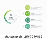 Vector infographic label design with circle infographic template design and 4-5-6 options or steps. Can be used for process diagram, presentations, workflow layout, banner, flow chart, info graph.