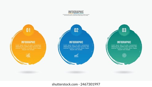 Vector infographic label design with circle infographic template design and 4-5-6 options or steps. Can be used for process diagram, presentations, workflow layout, banner, flow chart, info graph.