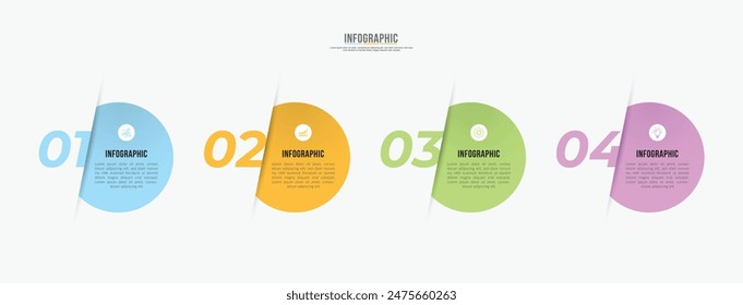 Vector infographic label design with circle infographic template design and 4-5-6 options or steps. Can be used for process diagram, presentations, workflow layout, banner, flow chart, info graph.