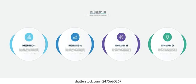 Vector infographic label design with circle infographic template design and 4-5-6 options or steps. Can be used for process diagram, presentations, workflow layout, banner, flow chart, info graph.