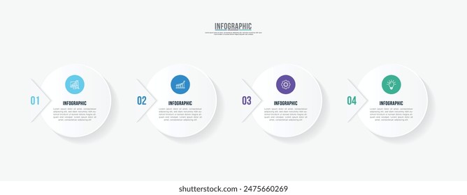 Vector infographic label design with circle infographic template design and 4-5-6 options or steps. Can be used for process diagram, presentations, workflow layout, banner, flow chart, info graph.