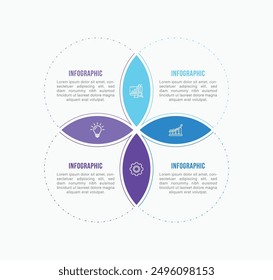 Vektorgrafik-Etikettendesign mit Kreis-Infografik-Schablonendesign und 4-5-6 Optionen oder Schritte. Kann für Prozessdiagramm, Präsentationen, Workflow-Layout, Banner, Flussdiagramm, Infografik verwendet werden.