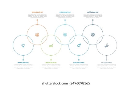 Diseño de Plantilla de infografía de Vector con diseño de infografía de círculo y 4-5-6 opciones o pasos. Se puede utilizar para el diagrama de proceso, presentaciones, diseño de flujo de trabajo, Anuncio, diagrama de flujo, gráfico de información.