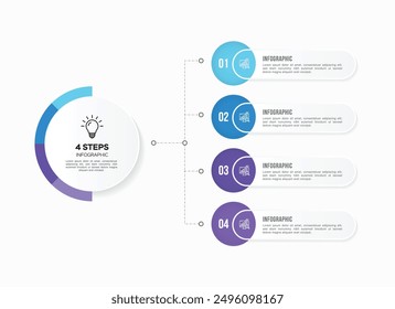 Vector infographic label design with circle infographic template design and 4-5-6 options or steps. Can be used for process diagram, presentations, workflow layout, banner, flow chart, info graph.