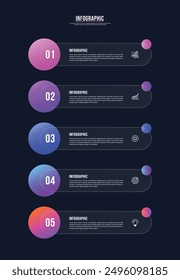 Diseño de Plantilla de infografía de Vector con diseño de infografía de círculo y 4-5-6 opciones o pasos. Se puede utilizar para el diagrama de proceso, presentaciones, diseño de flujo de trabajo, Anuncio, diagrama de flujo, gráfico de información.