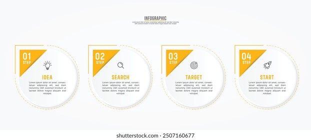 Vector infographic label design with circle infographic template design and 4-5-6 options or steps. Can be used for process diagram, presentations, workflow layout, banner, flow chart, info graph.